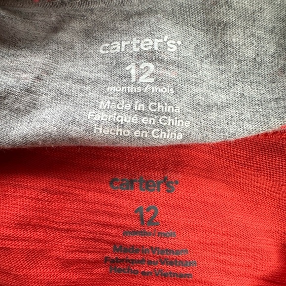 Carter’s 12 Month Girls Summer Short Sleeve Tee  Shirt Bundle - Picture 5 of 5